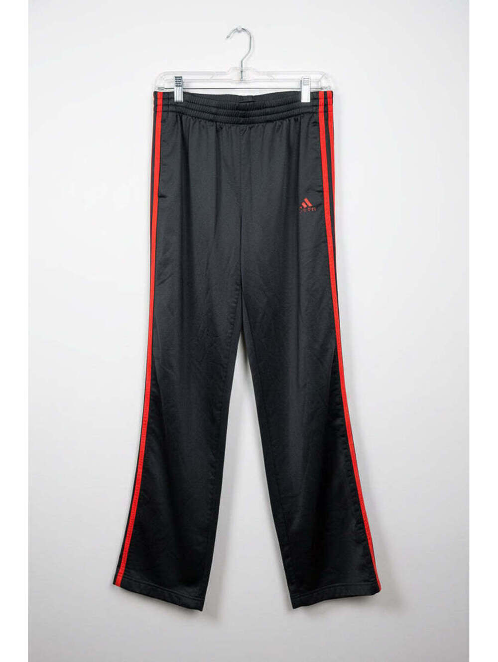 Vintage Adidas Black & Bright Orange Stripe Track Pants